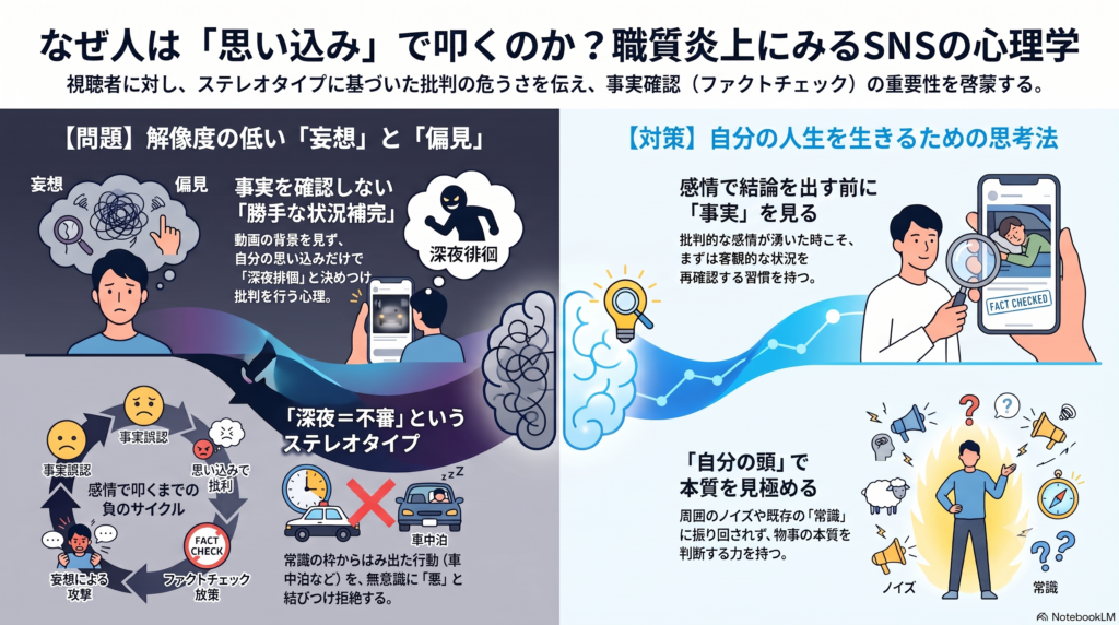 【職質炎上 | 1000件のコメント #1】「深夜に出歩くお前が悪い」解像度の低い妄想とファクトチェックの欠如