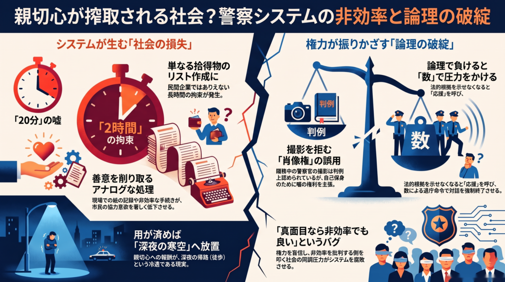 【警察の落とし物対応 | INDEX】拾得物処理における非効率と論理的破綻